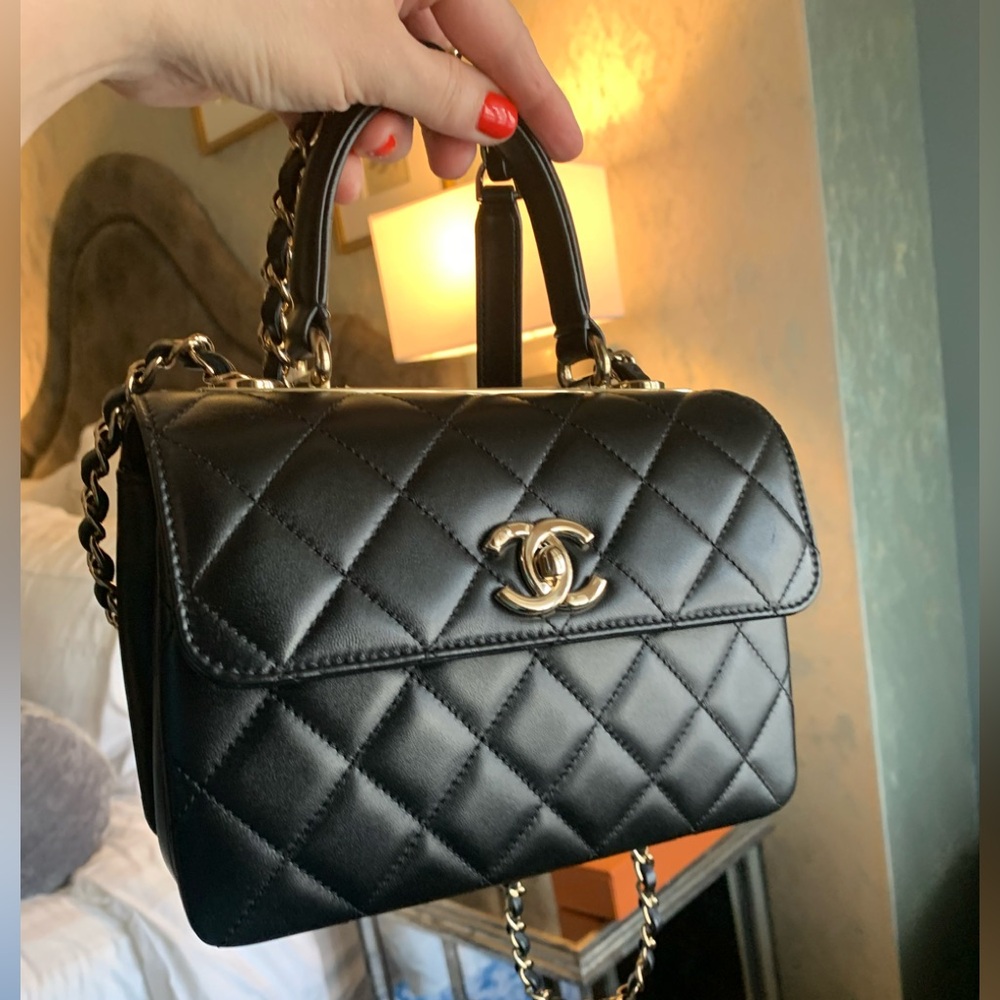 Authentic brand new Chanel Black Quilted Leather Handbag, limited edition. Must!